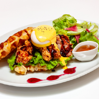 照り焼きチキンクロッフル