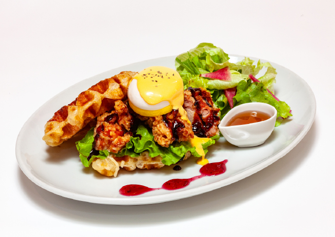 照り焼きチキンクロッフル