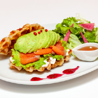 サーモンアボカドクロッフル