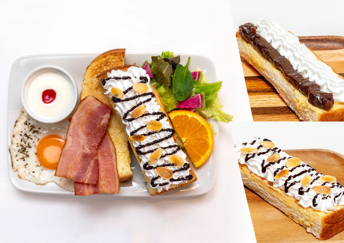 ベーコン目玉焼きモーニング(トッピングあり)